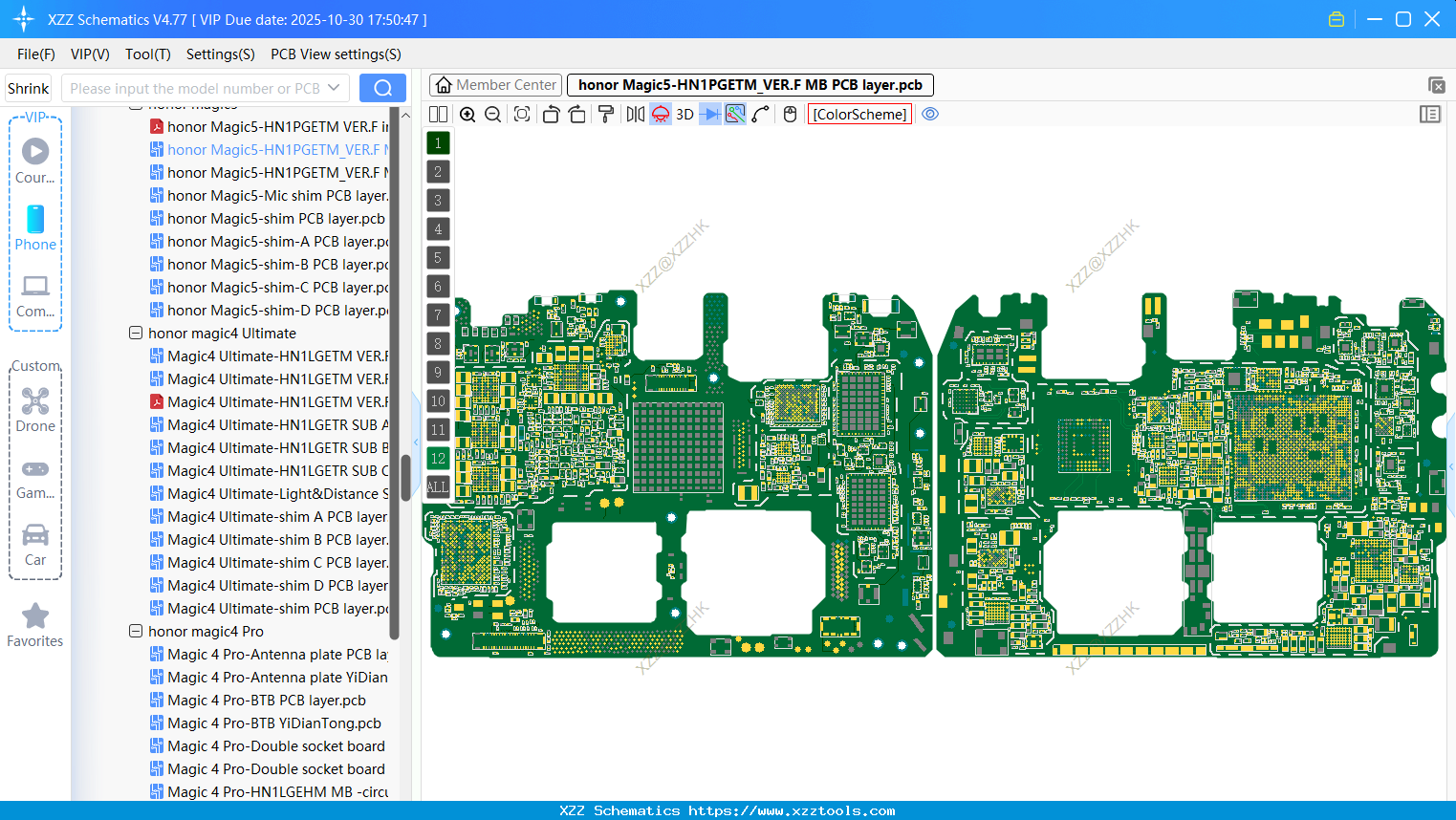 Honor Magic5-HN1PGETM_VER.F MB PCB Layer